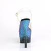 Pleaser - ADORE708SS Sandale à bride à la cheville, Pole dance chaussures - Turquoise/Noir Product image